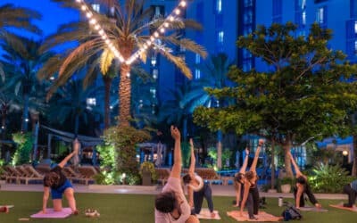Mermaids And Moonlight Yoga at Hilton West Palm Beach